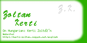 zoltan kerti business card